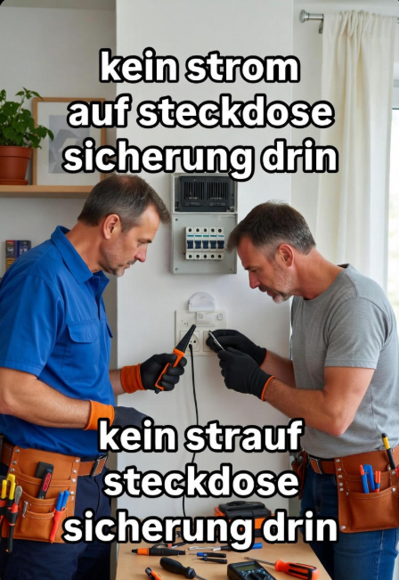 kein strom auf steckdose sicherung drin