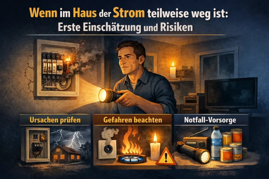 Wenn im Haus der Strom teilweise weg ist: Erste Einschätzung und Risiken
