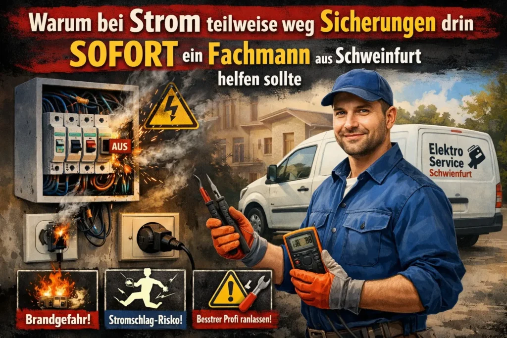 Warum bei strom teilweise weg sicherungen drin sofort ein Fachmann aus Schweinfurt helfen sollte