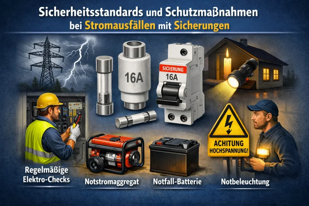 Sicherheitsstandards und Schutzmaßnahmen bei Stromausfällen mit Sicherungen