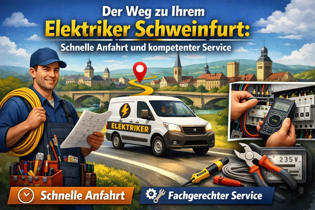 Der Weg zu Ihrem Elektriker Schweinfurt: Schnelle Anfahrt und kompetenter Service