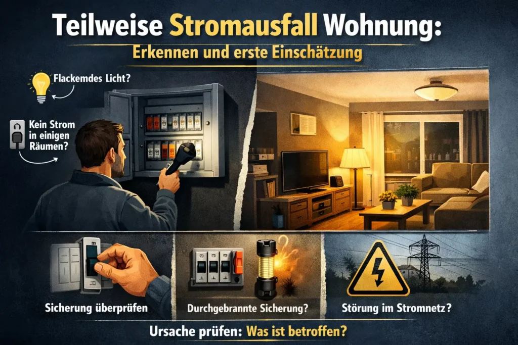 Teilweise Stromausfall Wohnung: Erkennen und erste Einschätzung