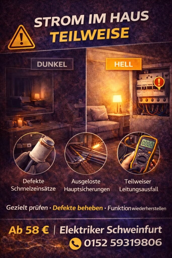 strom im haus teilweise